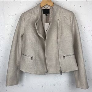 Banana Republic Moto Jacket Beige Size Small NWT